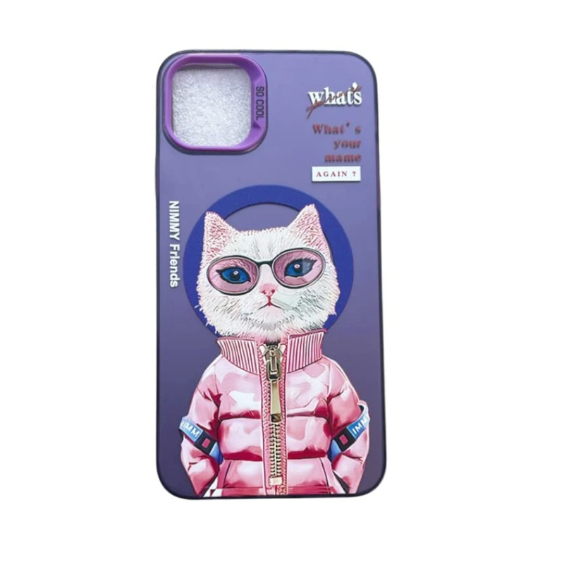 کاور   طرح گربه  کد  Cat555 مناسب برای گوشی موبایل اپل Iphone 14 promax