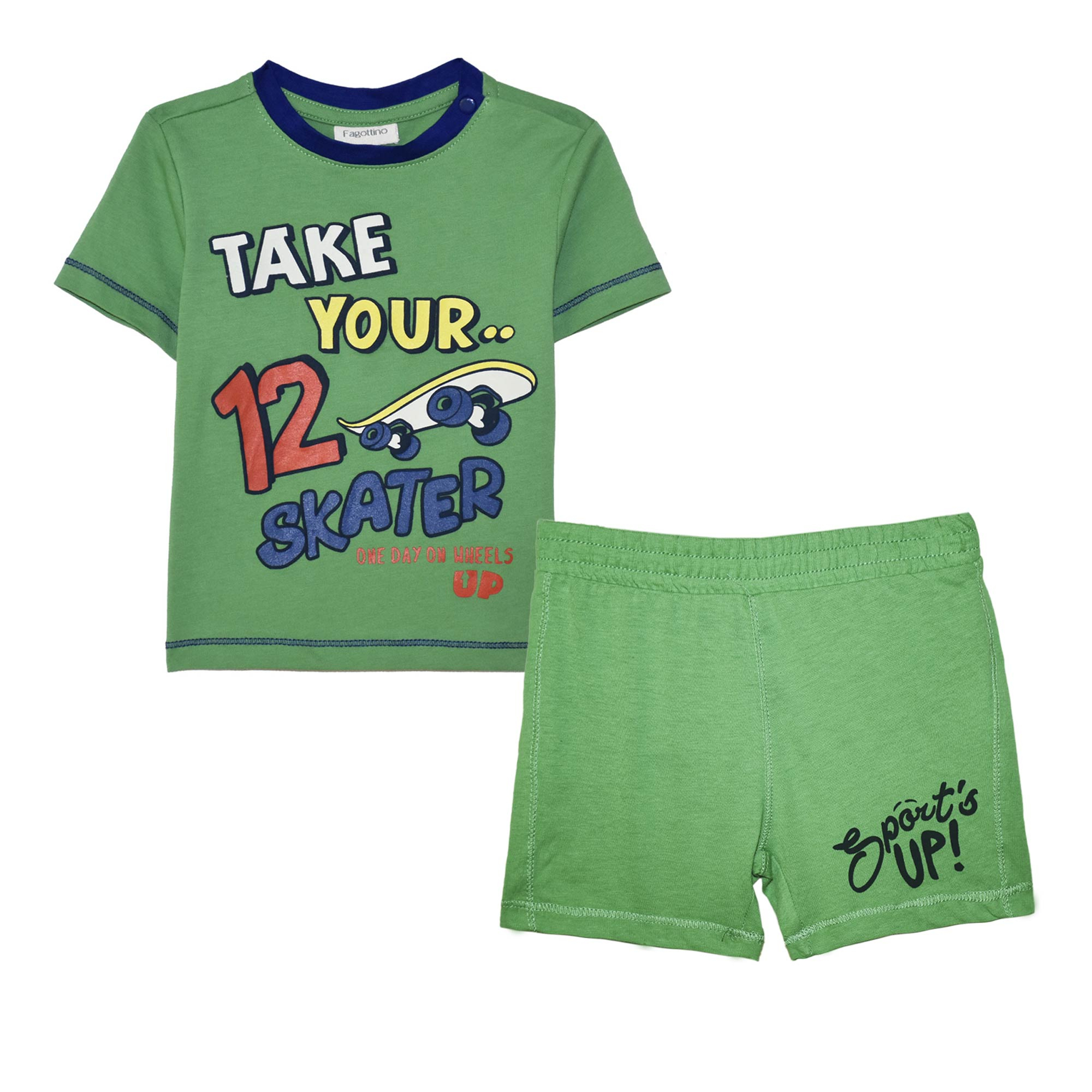 ست تی شرت و شلوارک نوزادی او وی اس مدل LU-PR523