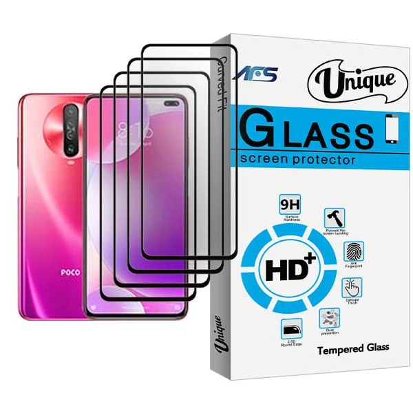 محافظ صفحه نمایش ای اف اس مدل Unique Glass MIX004 مناسب برای گوشی موبایل شیائومی Poco X2 بسته چهار عددی