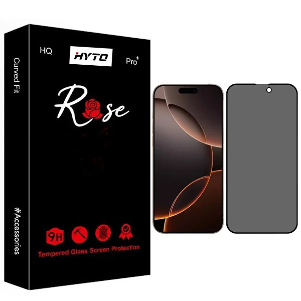 محافظ صفحه نمایش حریم شخصی هیتو مدل Rose Shadow Glavers مناسب برای گوشی موبایل اپل iPhone 16 Pro Max