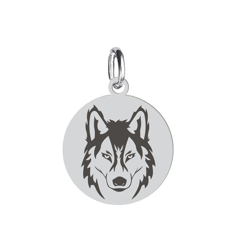 آویز گردنبند هایکا طرح گرگ مدل ha301