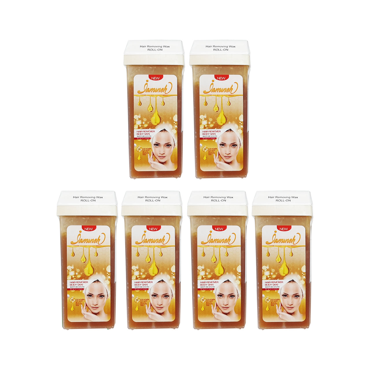 موم موبر ژامینه مدل honey وزن 150 گرم مجموعه 6 عددی