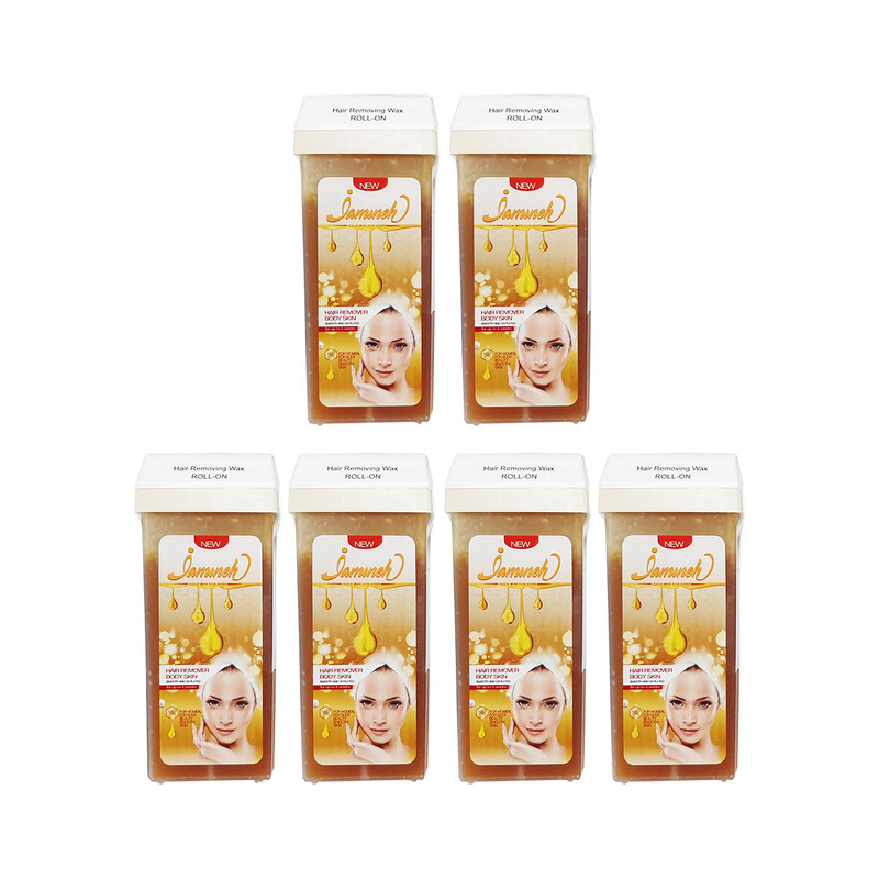 موم موبر ژامینه مدل honey وزن 150 گرم مجموعه 6 عددی