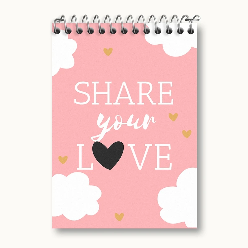 دفتر یادداشت 50 برگ خندالو مدل Share Your Love کد N142
