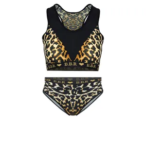 ست شورت و نیم تنه زنانه مدل پلنگی