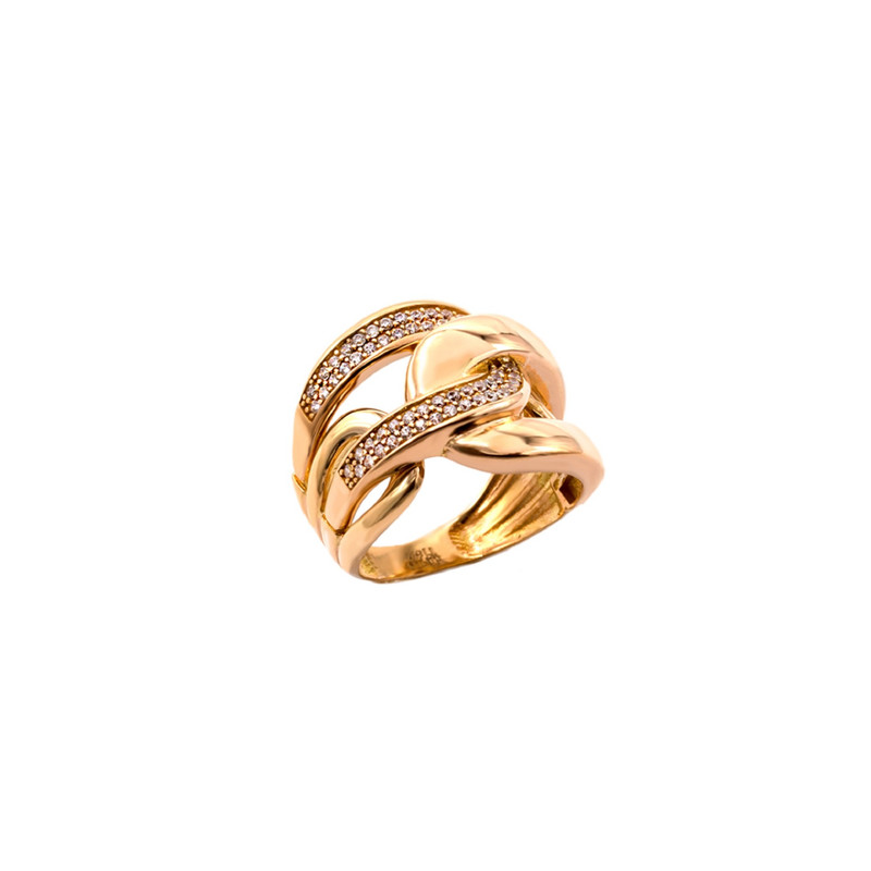 انگشتر طلا 18 عیار زنانه الی گالری مدل عسل