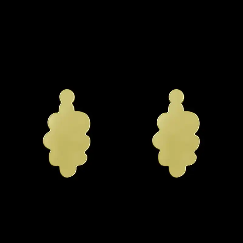 گوشواره طلا 18 عیار زنانه مدوپد مدل هندسی کد GA1-15093