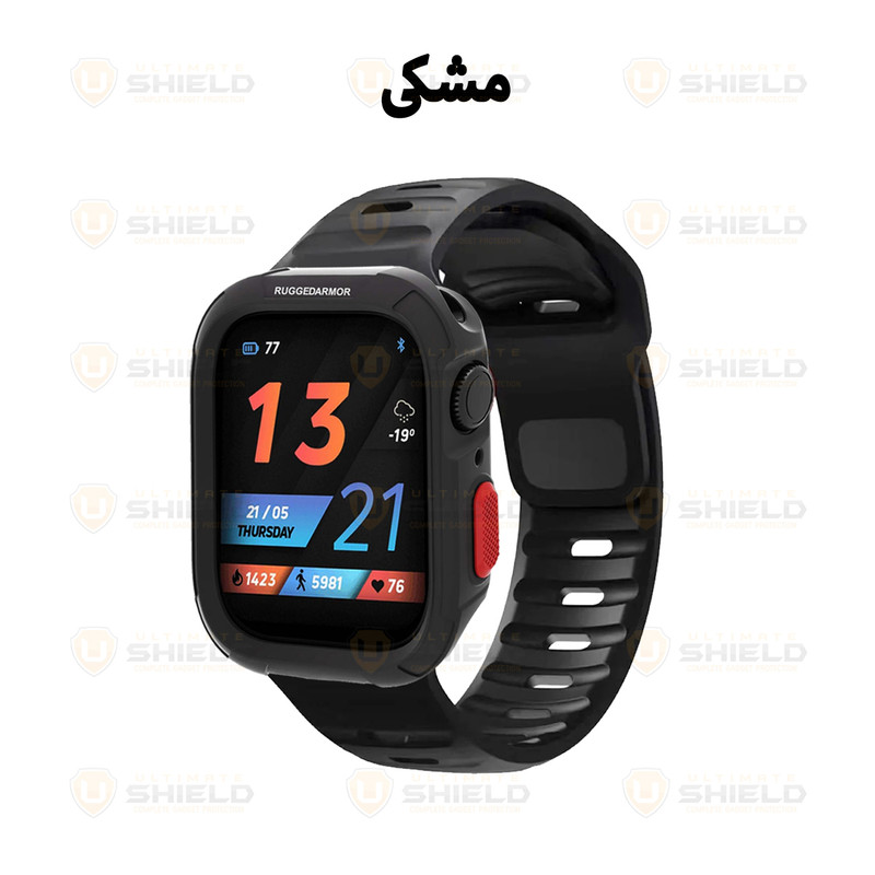 بند آلتیمیت شیلد مدل SPG Rugged مناسب برای اپل واچ Series 7 45mm / Series 8 45mm / Series 9 45mm به همراه کاور