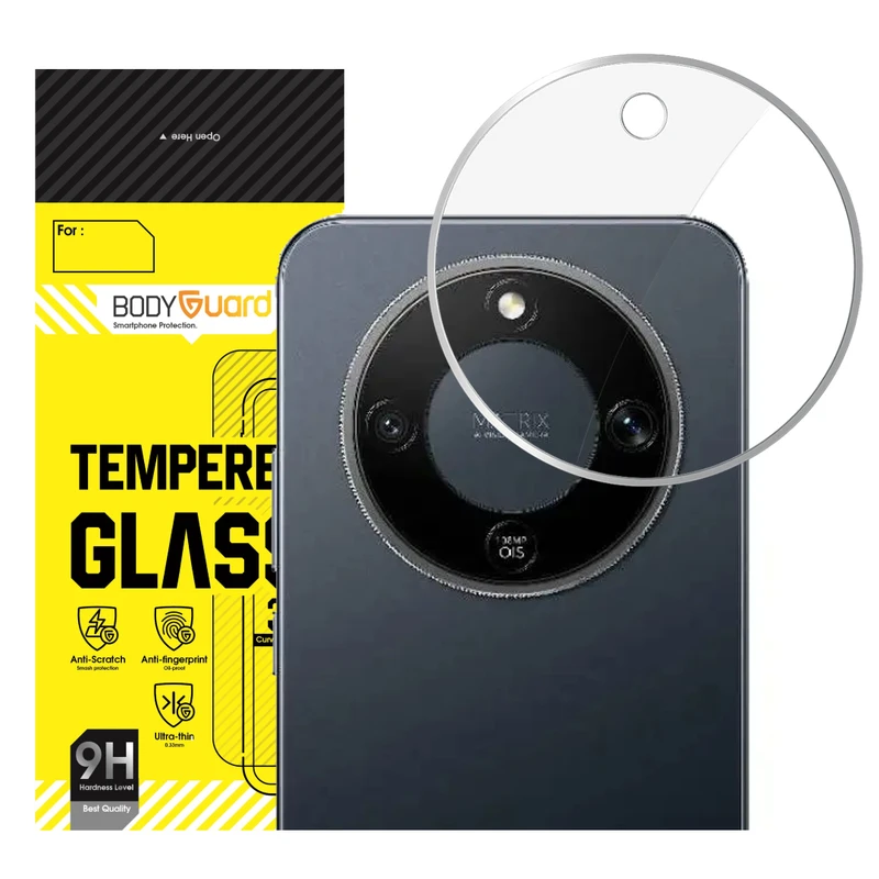 محافظ لنز دوربین شیشه‌ای بادیگارد مدل GL مناسب برای گوشی موبایل آنر Honor X9d