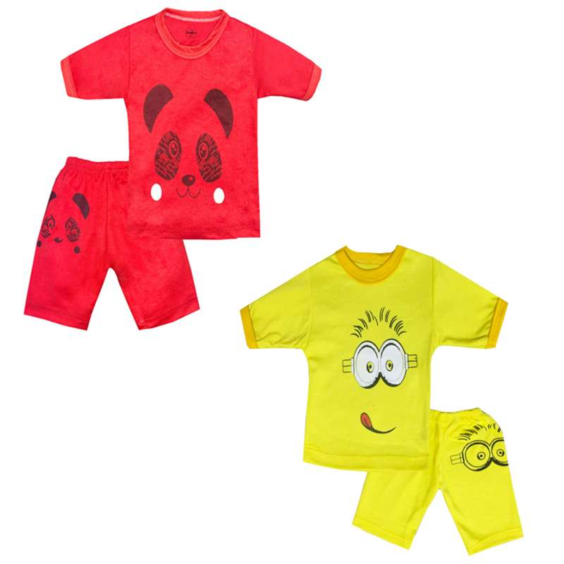 ست تی شرت و شلوارک نوزادی تروسکان مدل a12 مجموعه 2 عددی