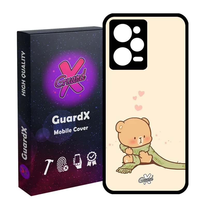 کاور گارد ایکس طرح خرس 1 مدل Glass10488 مناسب برای گوشی موبایل شیائومی Redmi Note 12 Pro 5G/Poco X5 Pro 5G/Note 12 Pro Pro speed