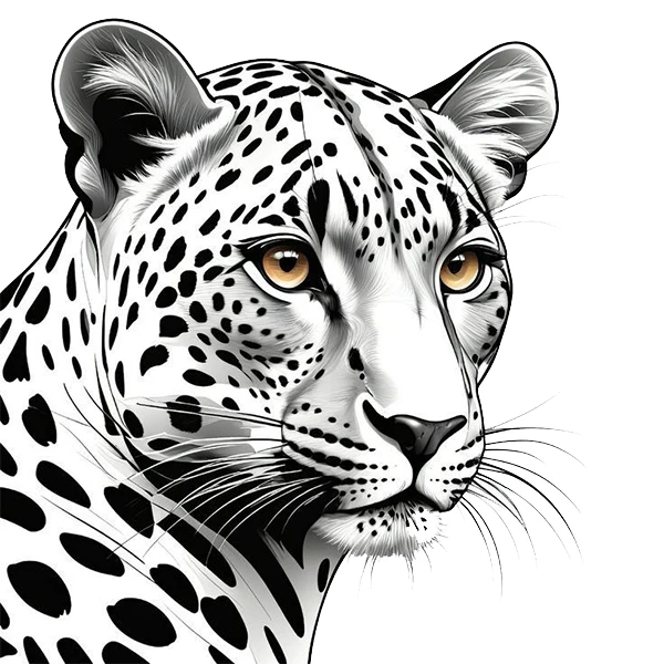  استیکر پارچه و لباس پاد آفرین طرح پلنگ کد 2309