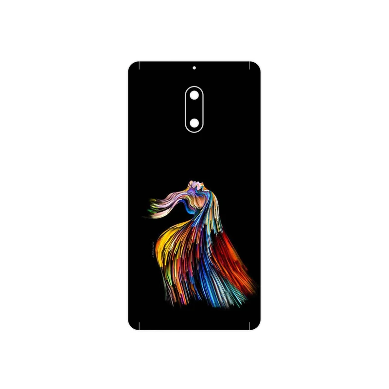 برچسب پوششی ماهوت مدل Rainbow Hair Digital Art مناسب برای گوشی موبایل نوکیا 6