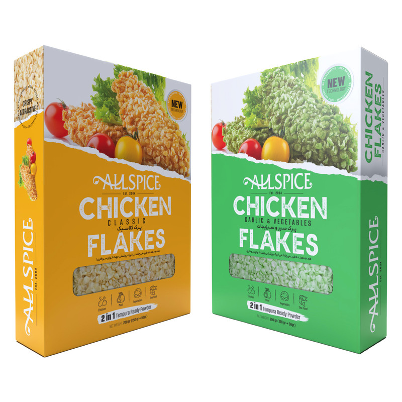 پرک سوخاری کلاسیک و سیر و سبزیجات آلس پایس - 200 گرم بسته 2 عددی