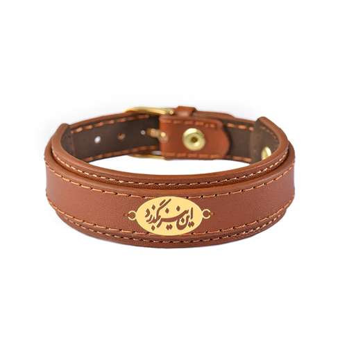 دستبند طلا 18 عیار مردانه فرشته طرح این نیز بگذرد کد UBCHL0013-0001