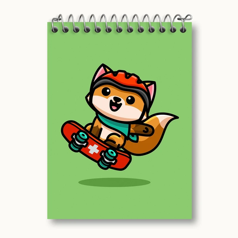 دفتر یادداشت 50 برگ خندالو مدل حیوانات بامزه روباه کد 28347