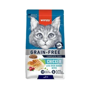 غذا خشک گربه بالغ ونپی مدل GRAIN FREE طعم مرغ وزن 50گرم