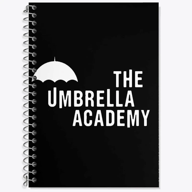 دفتر زبان 50 برگ خندالو مدل دو خط طرح سریال آکادمی آمبرلا The Umberella Academy کد 28549