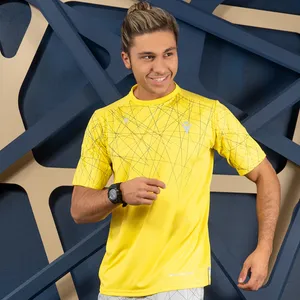 تی شرت ورزشی مردانه  مدل پاتریک رنگ زرد