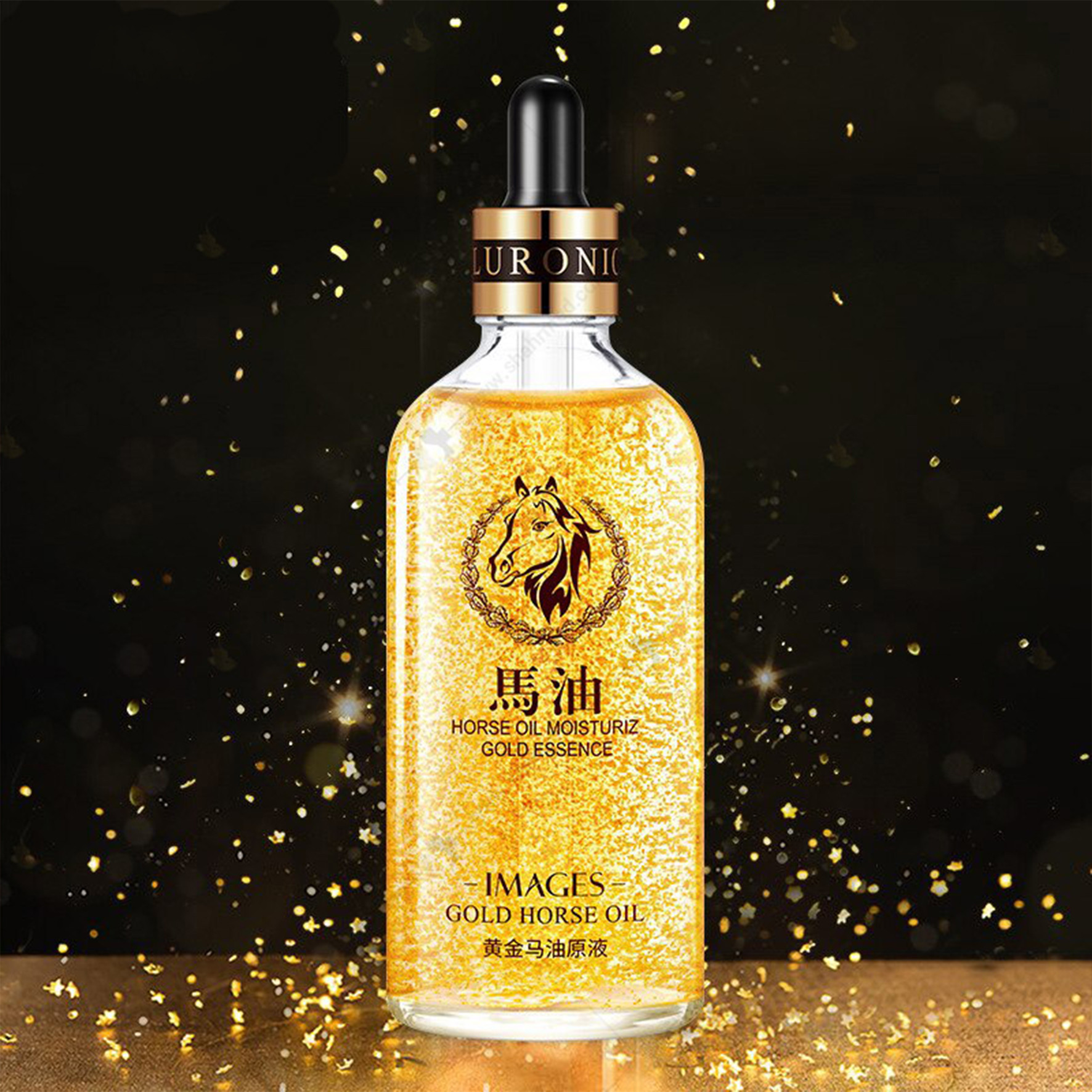 سرم پوست ایمجز مدل روغن اسب و طلا حجم 100 میلی لیتر