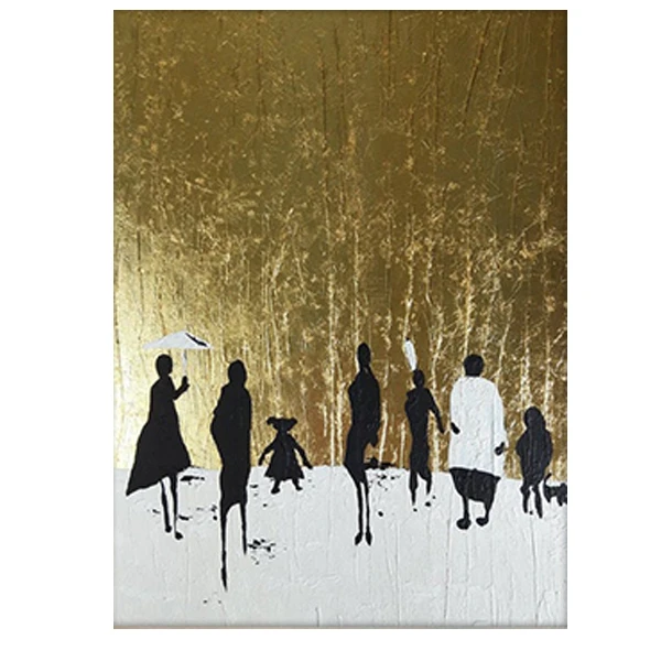  تابلو نقاشی اکریلیک مدل مردم شهر کد 0078 