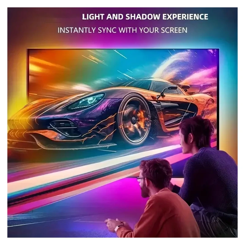 عکس شماره 16 : ریسه ال ای دی دریم لایت مدل پشت تی وی rgb طول 2.5 متر به همراه سنسور چشمی