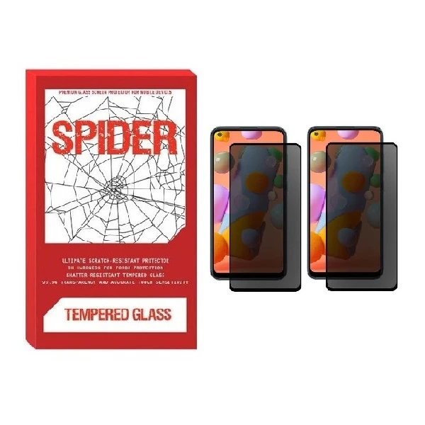 محافظ صفحه نمایش حریم شخصی اسپایدر مدل FGG مناسب برای گوشی موبایل شیائومی Redmi 9 بسته 2 عددی