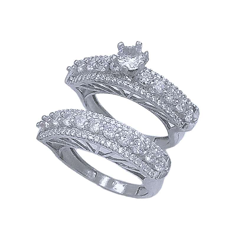 حلقه و پشت حلقه نقره زنانه مدل تک تاش 0129