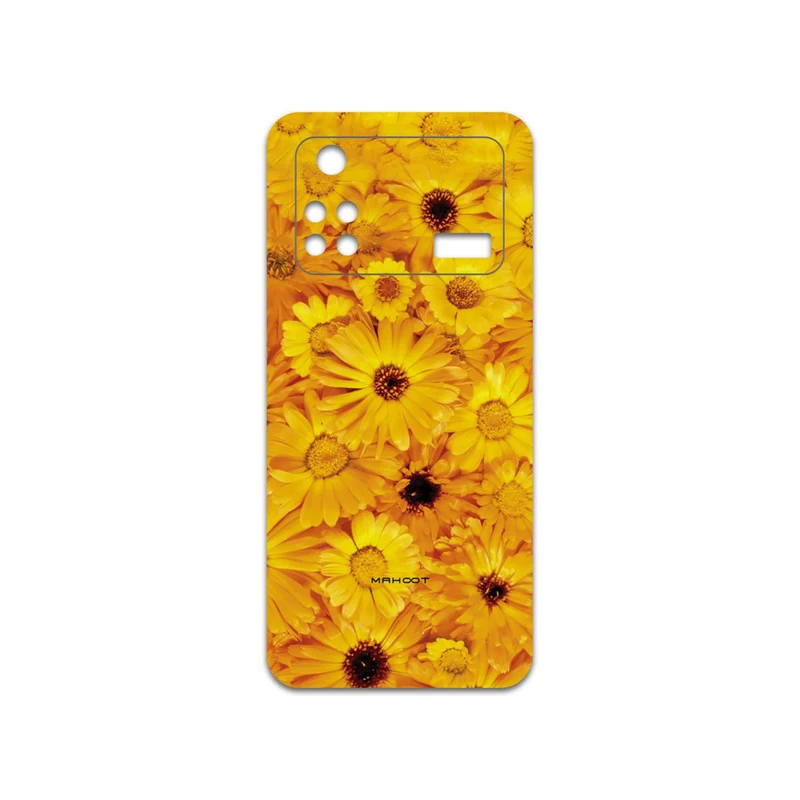برچسب پوششی ماهوت مدل Yellow-Flower مناسب برای گوشی موبایل شیائومی Poco M4 Pro 4G