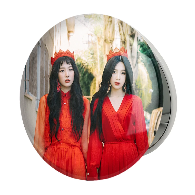 آینه جیبی خندالو طرح جوی و سولگی گروه رد ولوت Red Velvet مدل تاشو کد 13003 