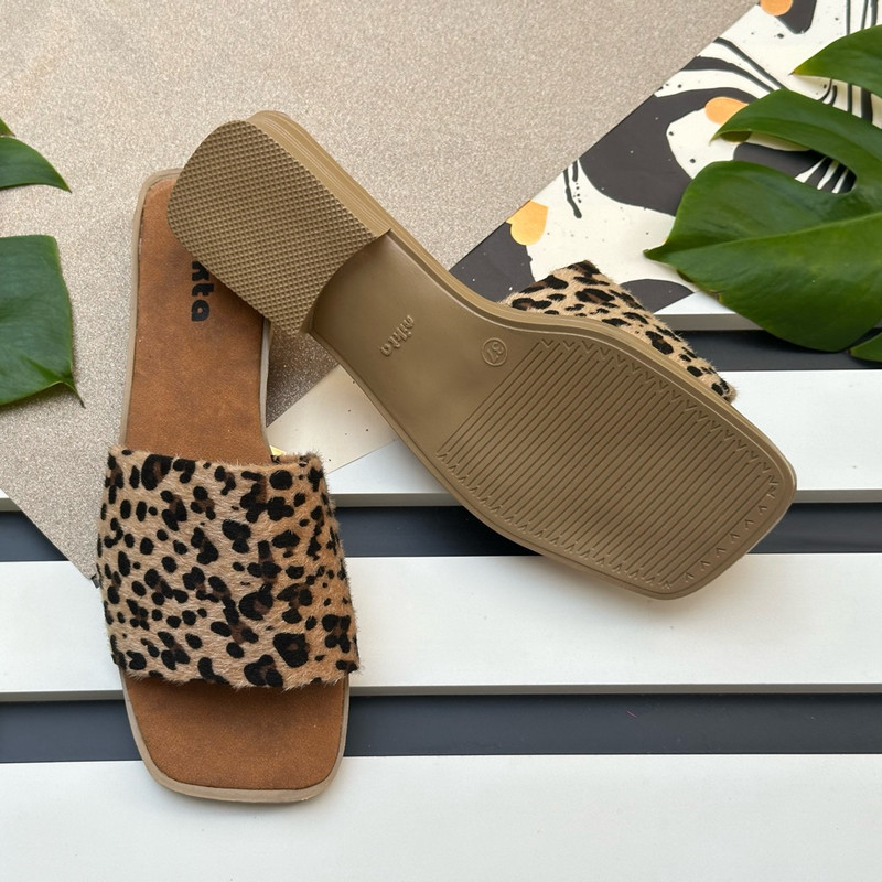 صندل زنانه نیکتا مدل پلنگی cr