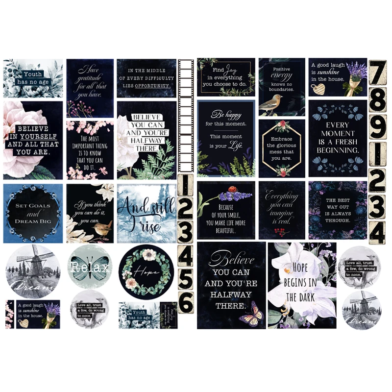 برچسب مدل بولت ژورنال اسکرپ بوک طرح متن