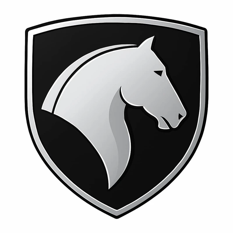 آرم صندوق عقب خودرو مدل اسب برجسته کد 0010 مناسب برای خودرو سمند سورن پلاس