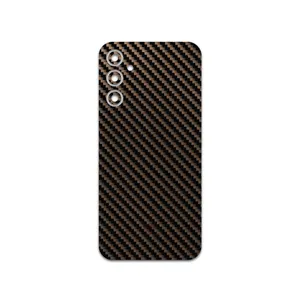 MAHOOT Glossy-Brown-Fiber Cover Sticker for Samsung Galaxy A24