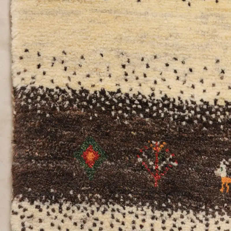 گبه دستباف نیم متری مدل درخشان کد 40101252