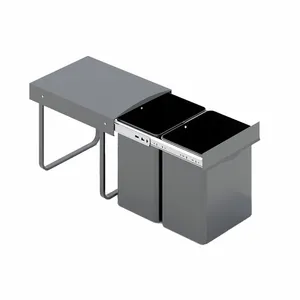 سطل زباله کابینتی مدل دو مخزن آرام بند گنجایش 24 لیتر