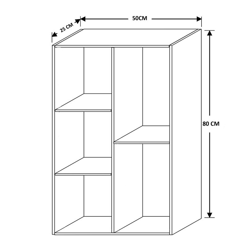 کتابخانه طرح قفسه ای مدل IKE334