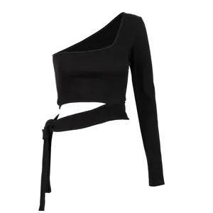 کراپ‌تاپ آستین بلند زنانه مدل MD3-CF1889