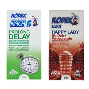 کاندوم ناچ کدکس مدل PROLONG DELAY بسته 12 عددی به همراه کاندوم ناچ کدکس مدل Happy lady بسته 10 عددی