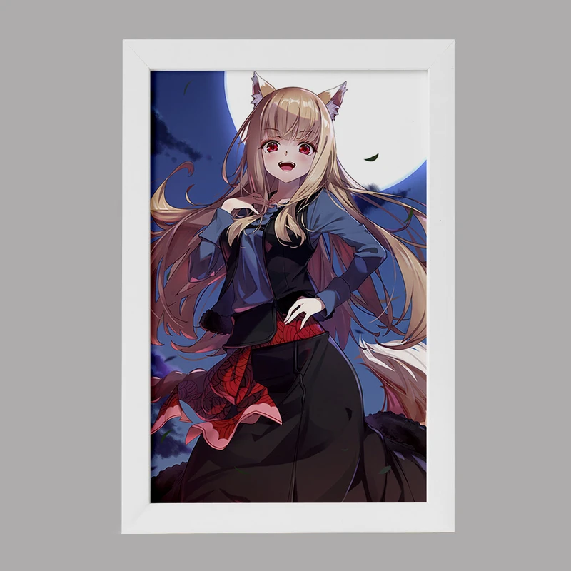 تابلو خندالو مدل هولو انیمه ادویه و گرگ کد 36139