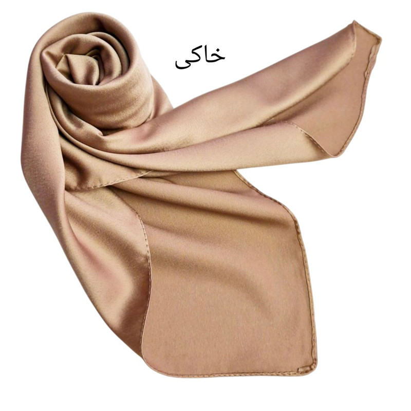 روسری زنانه مدل ساتن ابریشم دست دوز