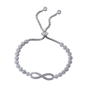 دستبند نقره زنانه بازرگانی میلادی کد DP_316