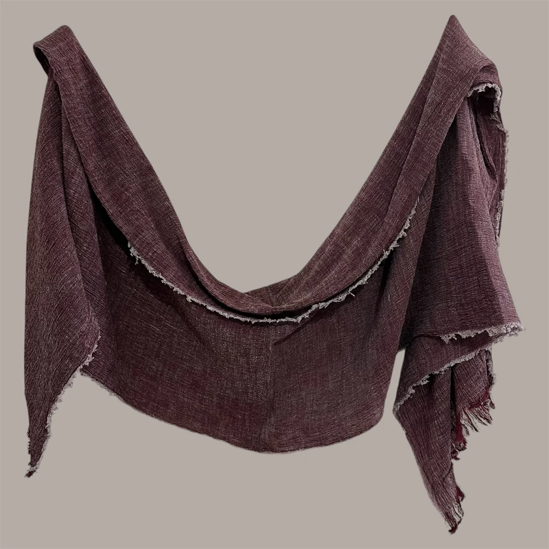 شال زنانه مدل پلیسه ریشه ای مزونی کد 0010