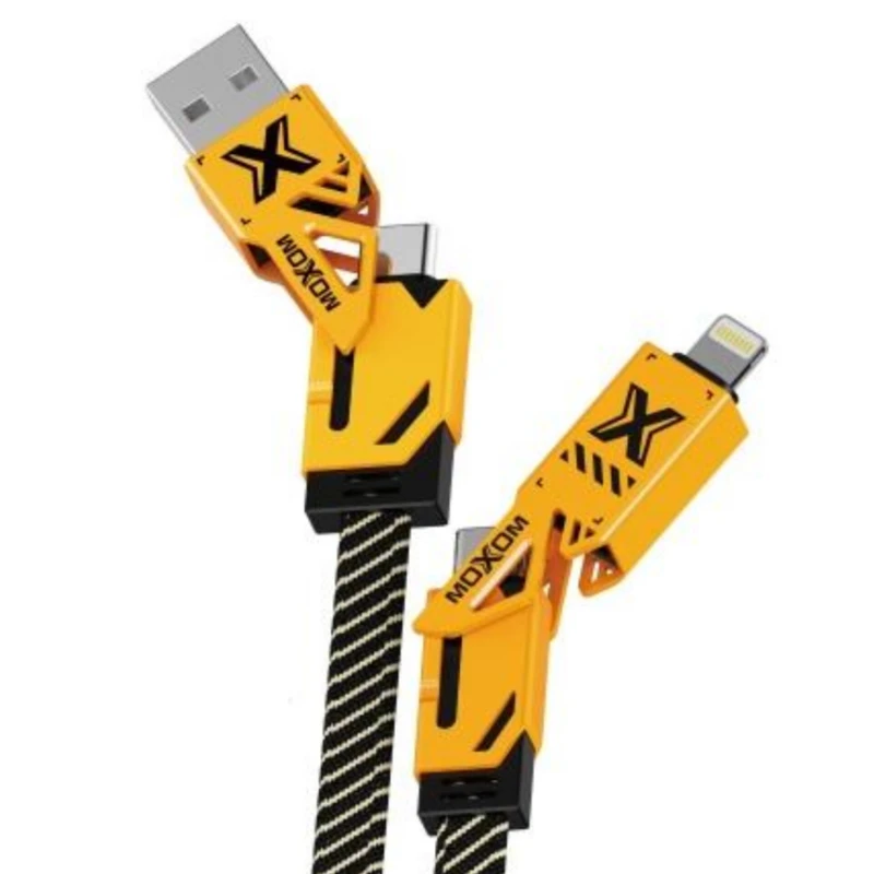 کابل تبدیل USB/USB-C به USB-C/لایتنینگ موکسوم مدل CB280 طول 1.2 متر