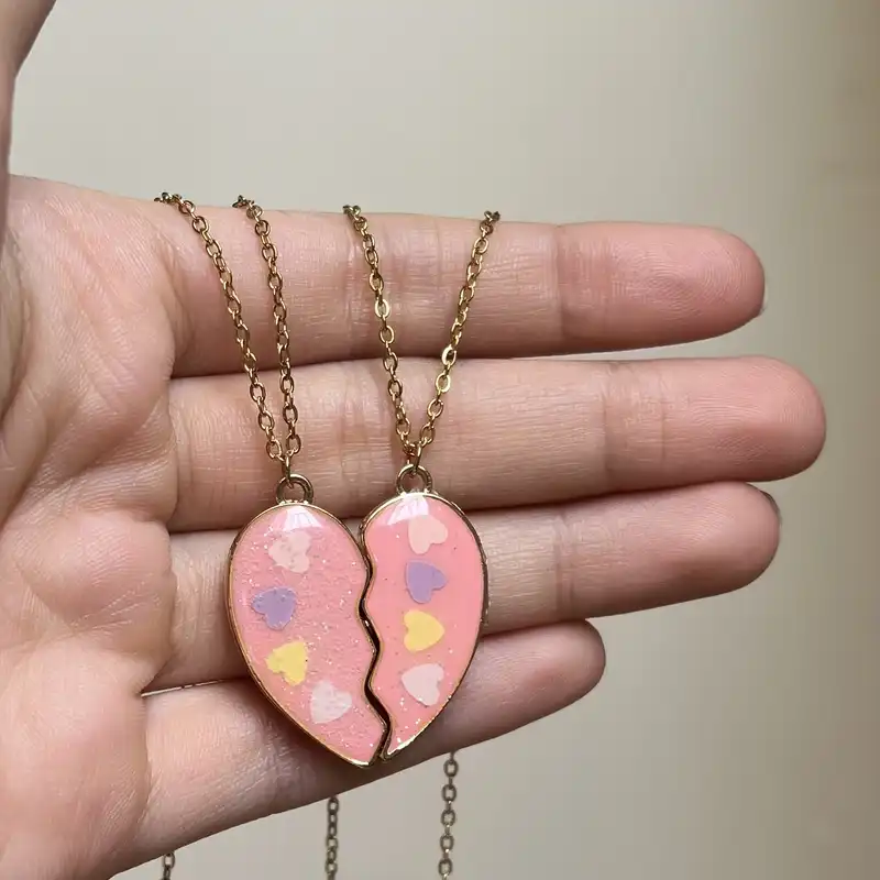 گردنبند مدل قلب آهنربایی مجموعه 2 عددی