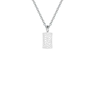 گردنبند نقره زنانه هایکا مدل گلدانی کد n.ha2-382