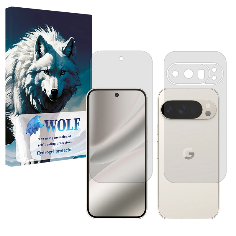 محافظ صفحه نمایش مات ولف مدل Tough مناسب برای گوشی موبایل گوگل Pixel 10 Pro به همراه محافظ پشت گوشی