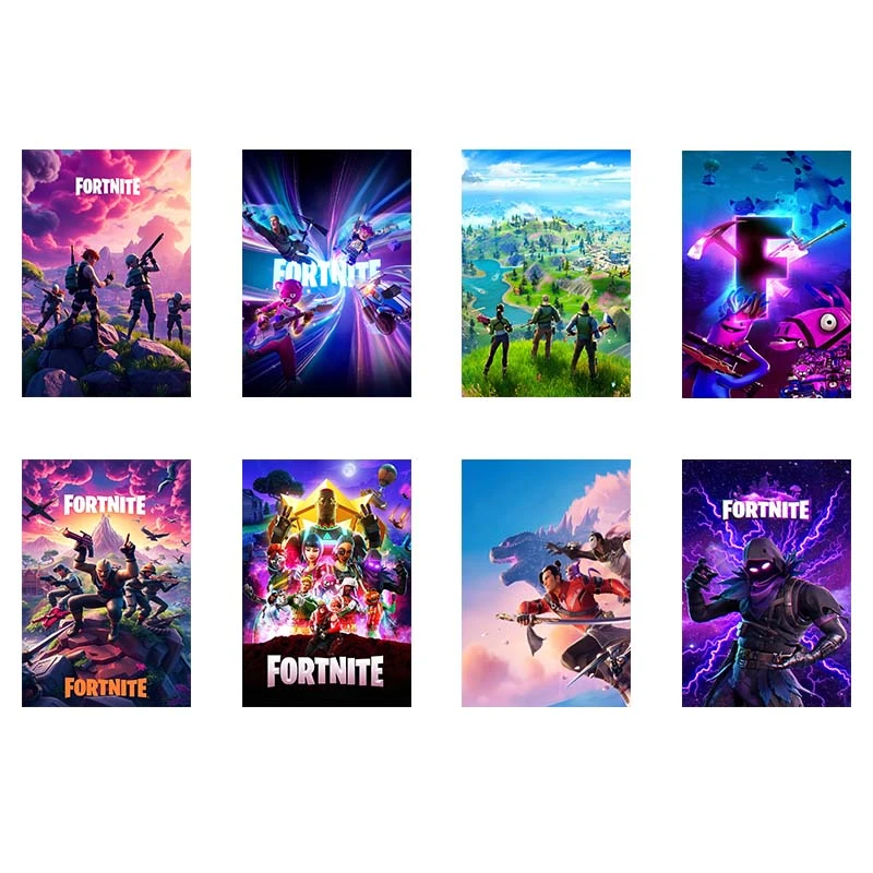 پوستر کارنيکا طرح فورتنایت Fortnite کد 21201 مجموعه 8 عددی