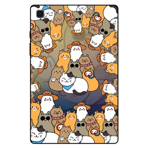 کاور مگافون طرح گربه مدل 7717 مناسب برای تبلت سامسونگ Galaxy Tab A7 10.4 2020 / T500 / T505 