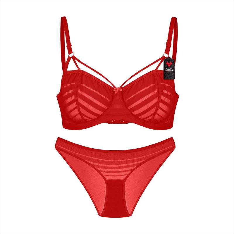 ست شورت و سوتین زنانه شباهنگ مدل COMFORTY رنگ قرمز